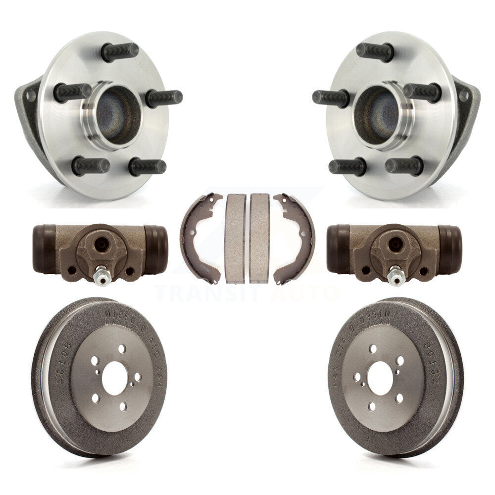 Wheel Cylinders Drum & Shoes Hub Bearing Rear Kit For Pontiac Vibe Toyota Matrix
