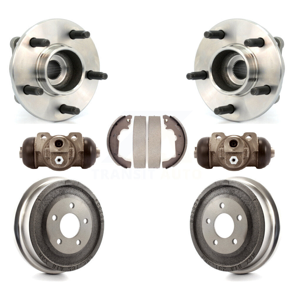 Wheel Cylinders Drum & Shoes Hub Bearing Rear Kit For Saturn Vue Pontiac Torrent