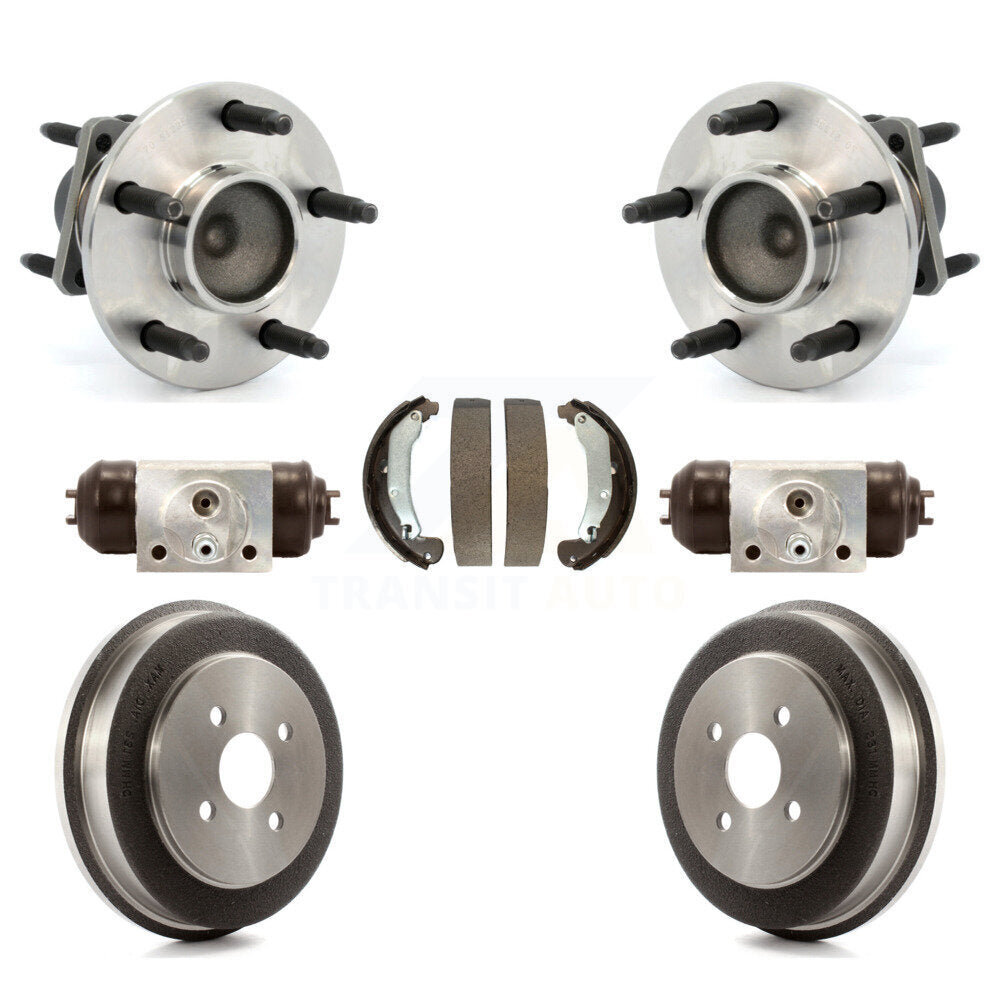 Wheel Cylinders Drum & Shoes Hub Bearing Rear Kit For Saturn Ion Pontiac Pursuit
