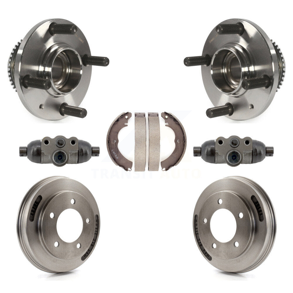Wheel Cylinders Drum & Shoes Hub Bearing Rear Kit For 2007 Mitsubishi Lancer ES