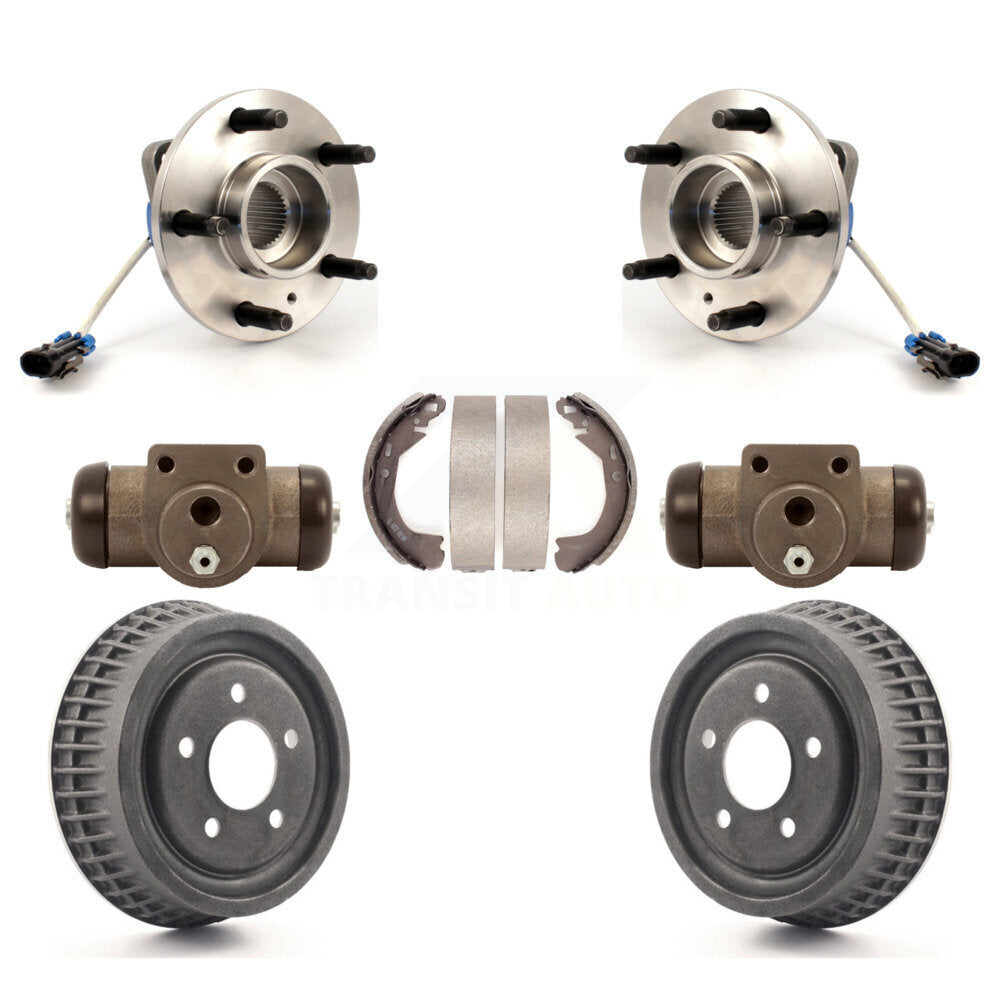 Wheel Cylinders Drum & Shoes Hub Bearing Rear Kit For Pontiac Montana Chevrolet