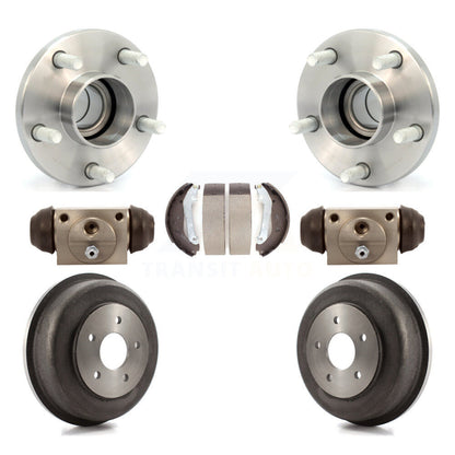 Wheel Cylinders Drum & Shoes Hub Bearing Rear Kit For 10-13 Ford Transit Connect