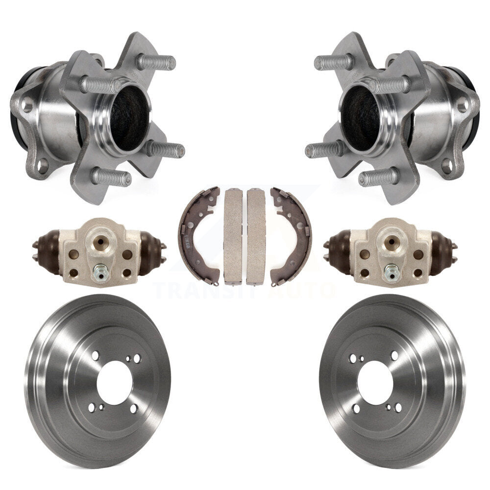 Wheel Cylinders And Drum & Shoes Hub Bearing Rear Kit For 2015-2019 Honda Fit