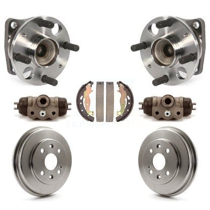 Wheel Cylinders And Drum & Shoes Hub Bearing Rear Kit For 2011-2014 Mazda 2