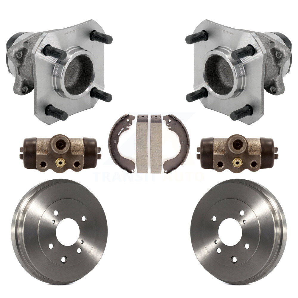 Wheel Cylinders And Drum & Shoes Hub Bearing Rear Kit For 2009-2014 Nissan Cube