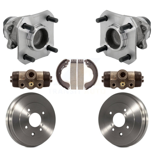 Wheel Cylinders And Drum & Shoes Hub Bearing Rear Kit For 2009-2014 Nissan Cube