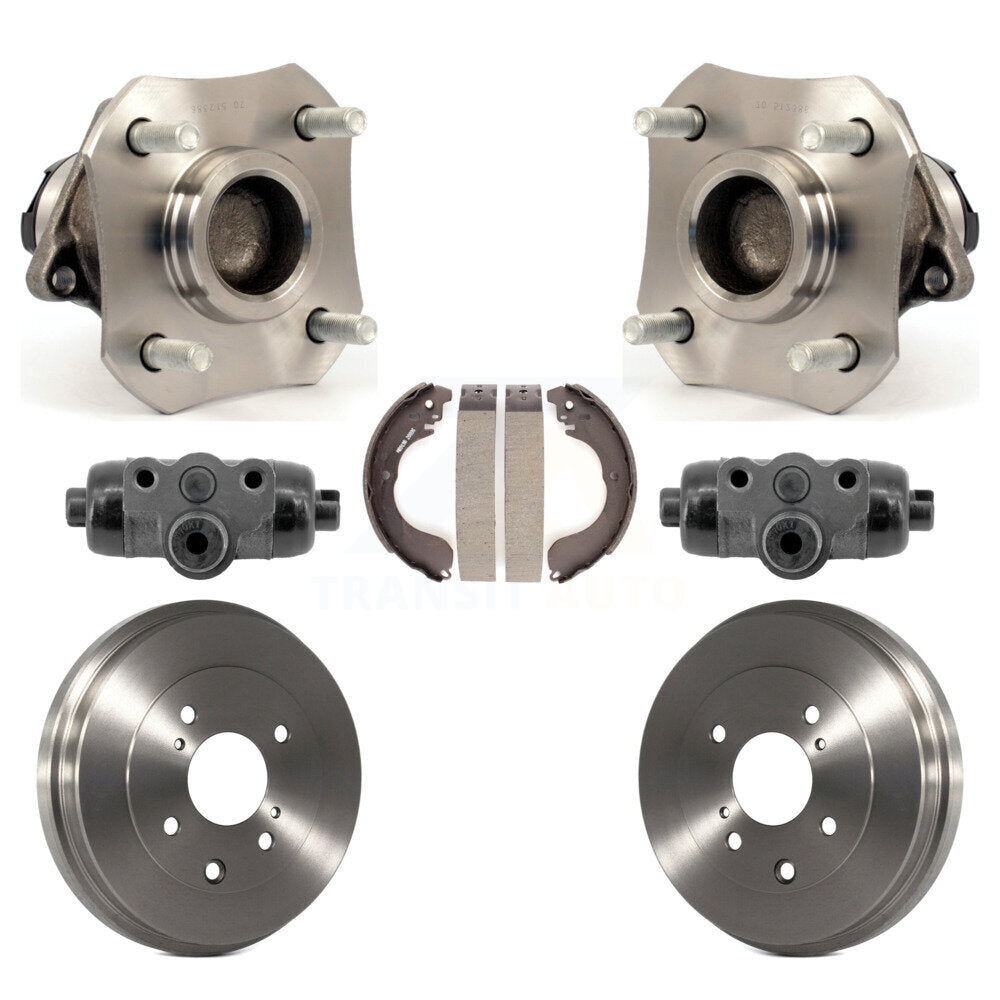 Wheel Cylinders & Drum Shoes Hub Bearing Rear Kit For Nissan Versa 4-Wheel ABS