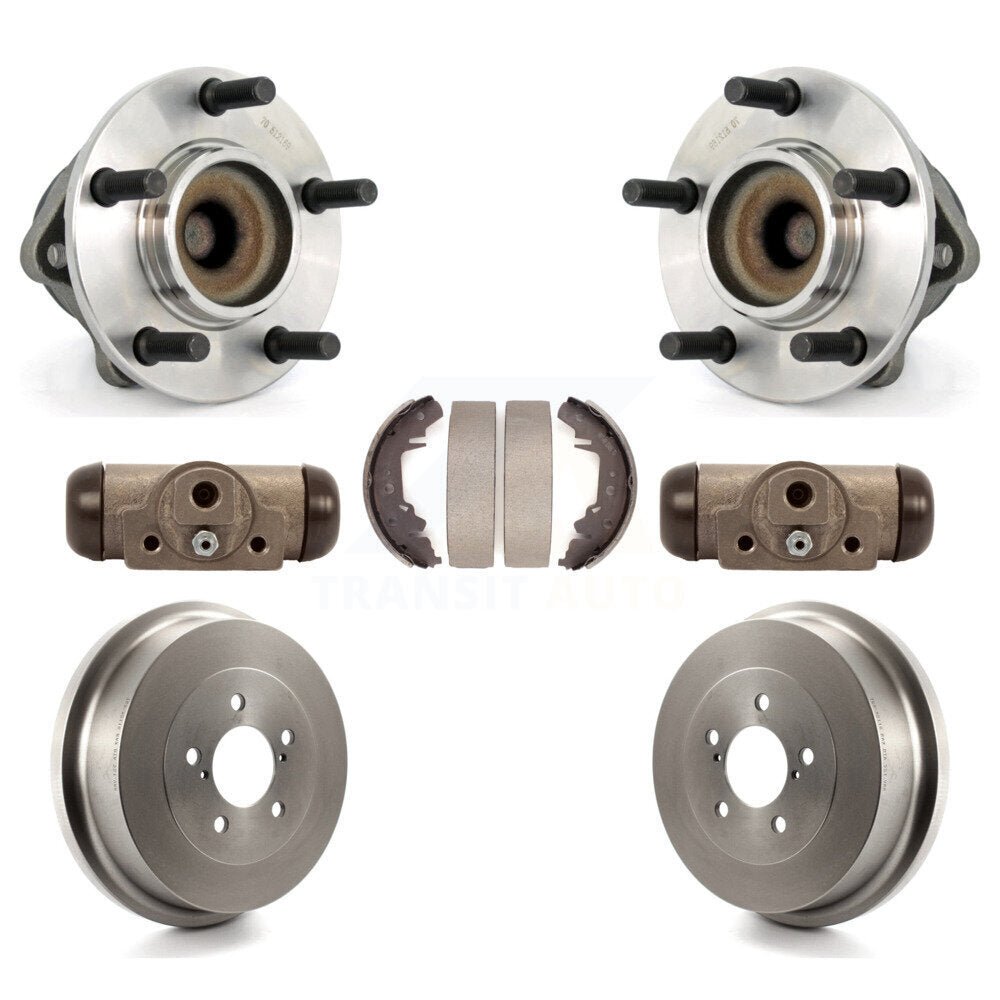 Wheel Cylinders Drum & Shoes Hub Bearing Rear Kit For Dodge Caravan Grand Town
