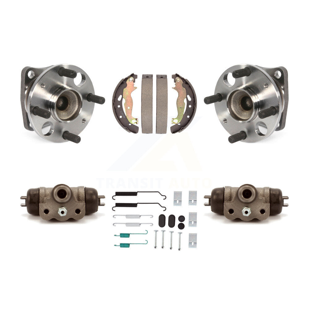 Wheel Cylinders And Drum Shoes Hub Bearing Rear Kit For 2011-2014 Mazda 2