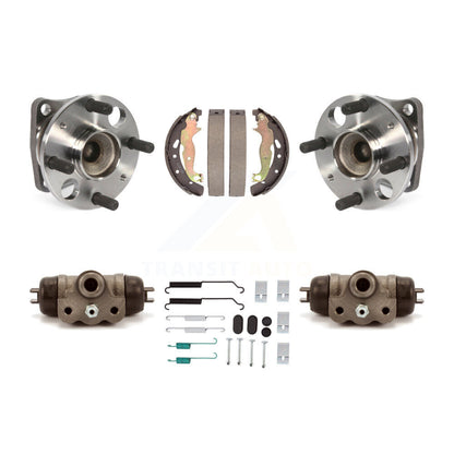 Wheel Cylinders And Drum Shoes Hub Bearing Rear Kit For 2011-2014 Mazda 2