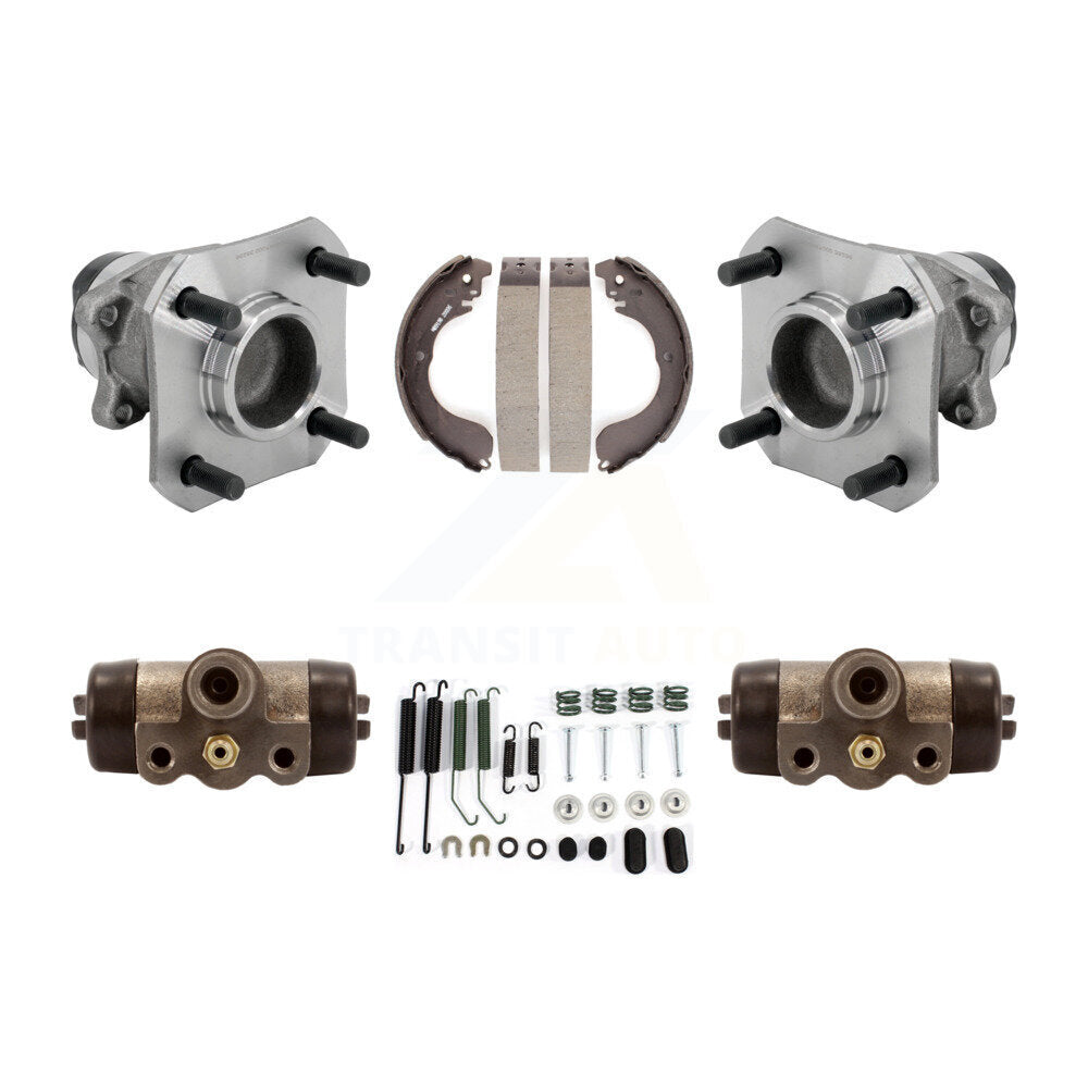 Wheel Cylinders And Drum Shoes Hub Bearing Rear Kit For 2009-2014 Nissan Cube