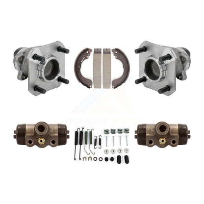 Wheel Cylinders And Drum Shoes Hub Bearing Rear Kit For 2009-2014 Nissan Cube