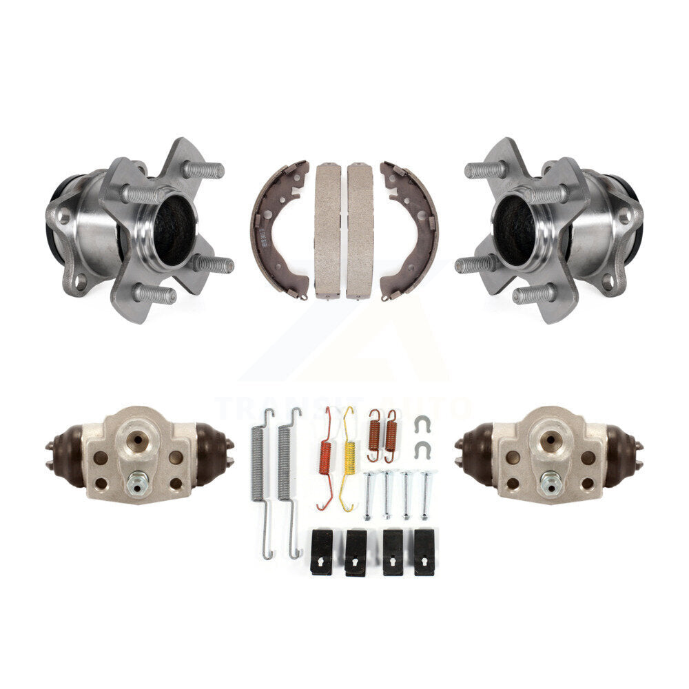 Wheel Cylinders And Drum Shoes Hub Bearing Rear Kit For 2015-2019 Honda Fit