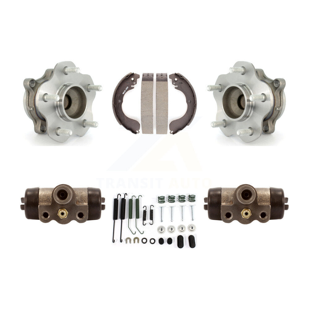 Wheel Cylinders Drum Shoes Hub Bearing Rear Kit For 2007-2012 Nissan Sentra 2.5L