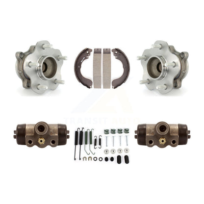 Wheel Cylinders Drum Shoes Hub Bearing Rear Kit For 2007-2012 Nissan Sentra 2.5L