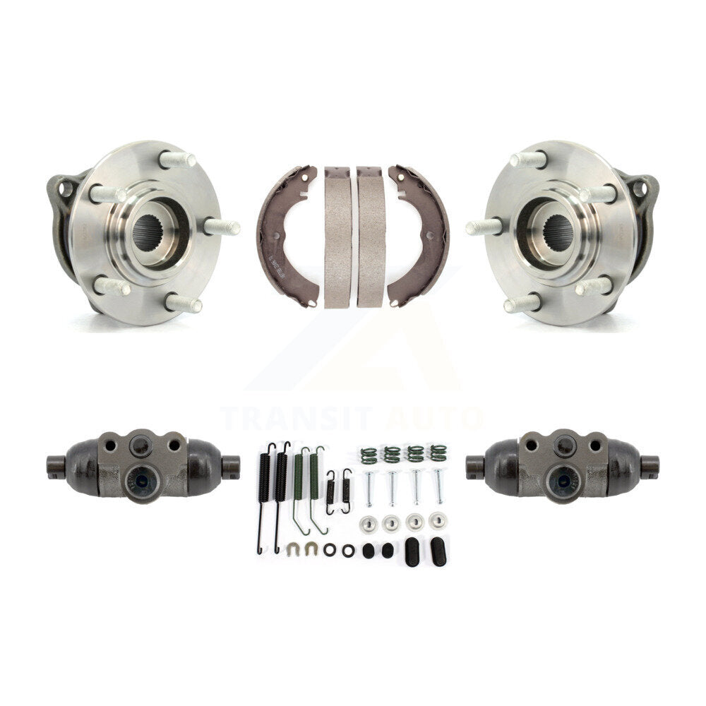 Wheel Cylinders & Drum Shoes Hub Bearing Rear Kit For 2008 Mitsubishi Lancer AWD