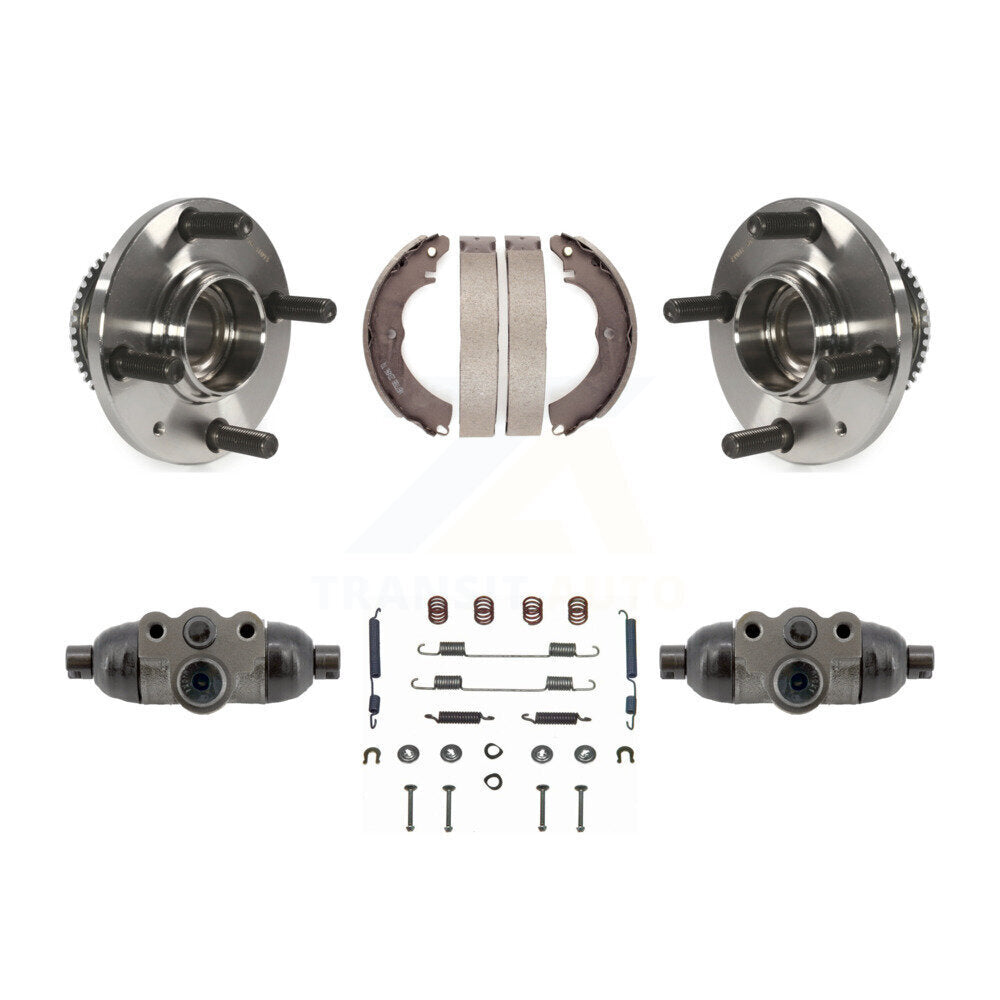 Wheel Cylinders & Drum Shoes Hub Bearing Rear Kit For 02-07 Mitsubishi Lancer ES