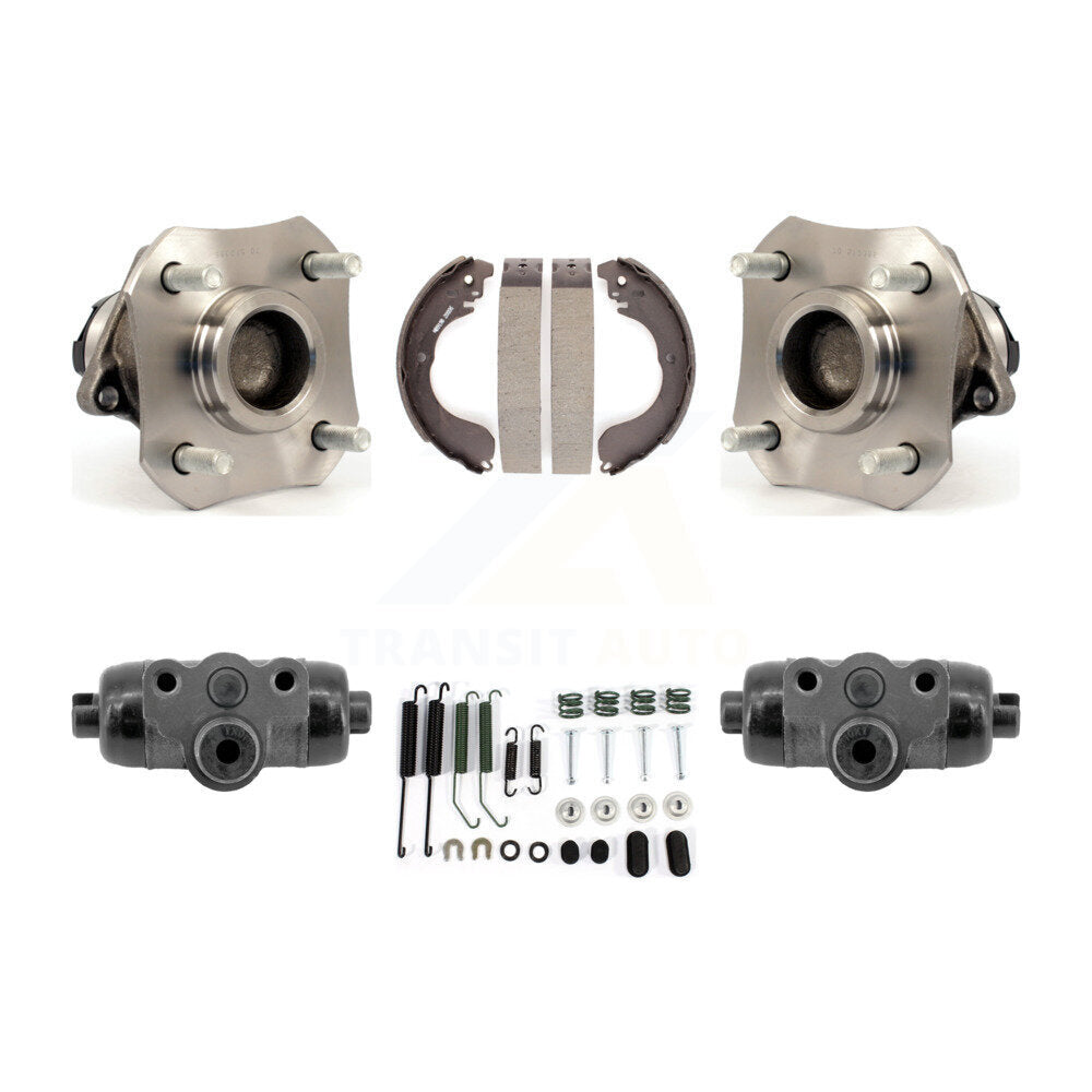 Wheel Cylinders Drum Shoes Hub Bearing Rear Kit For 08 Nissan Versa 4-Wheel ABS