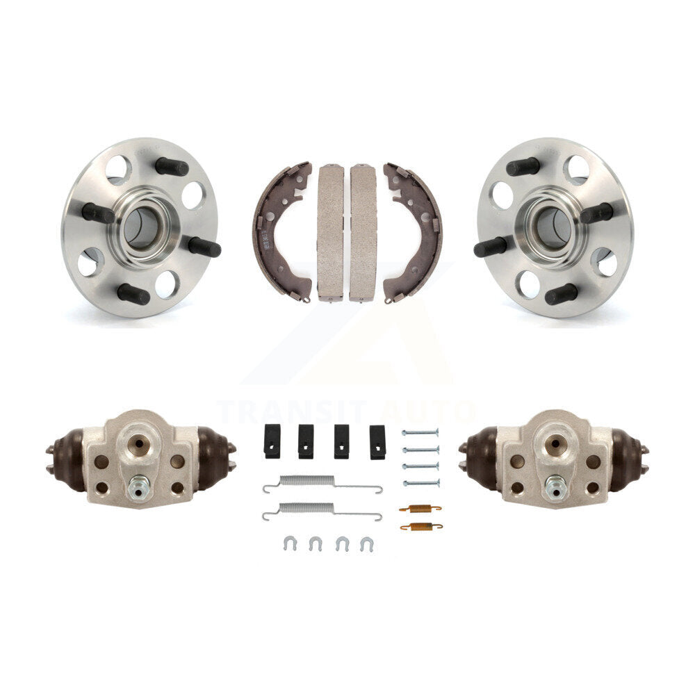 Wheel Cylinders And Drum Shoes Hub Bearing Rear Kit For 2010-2014 Honda Insight