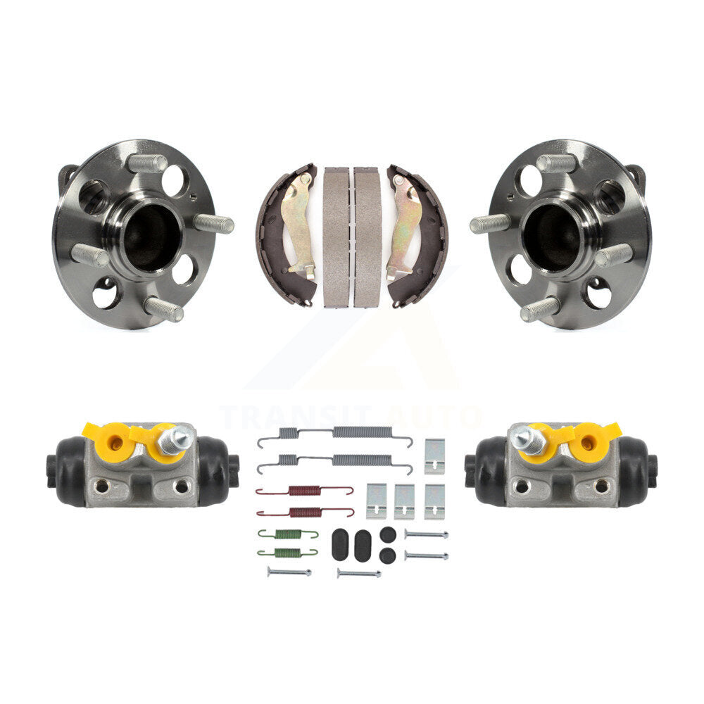 Wheel Cylinders And Drum Shoes Hub Bearing Rear Kit For 2012-2017 Hyundai Accent