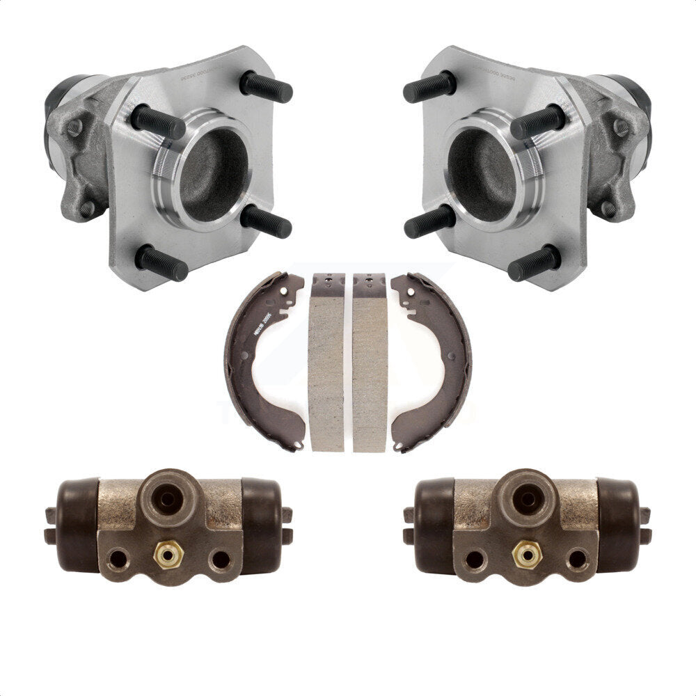 Wheel Cylinders And Drum Shoes Hub Bearing Rear Kit For 2009-2014 Nissan Cube