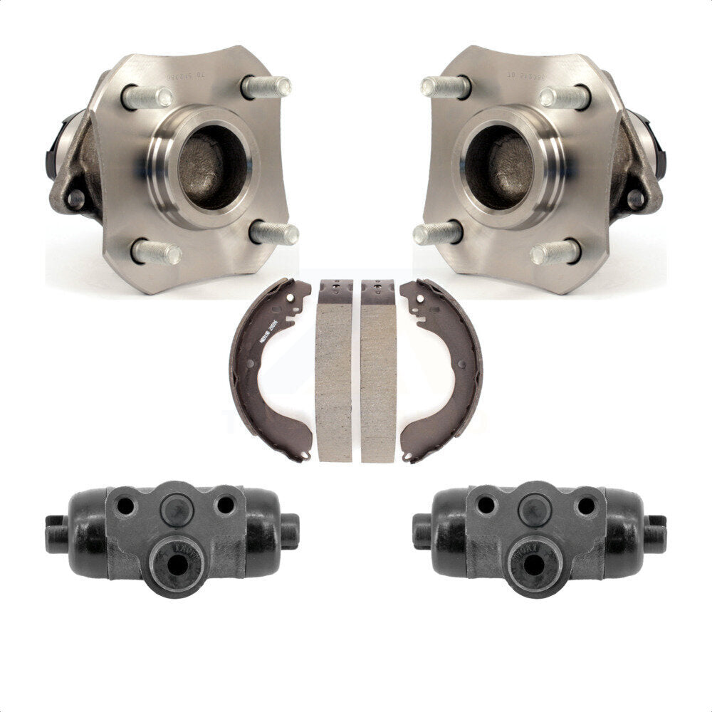 Wheel Cylinders Drum Shoes Hub Bearing Rear Kit For 08 Nissan Versa 4-Wheel ABS