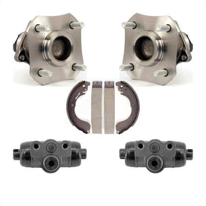 Wheel Cylinders Drum Shoes Hub Bearing Rear Kit For 08 Nissan Versa 4-Wheel ABS