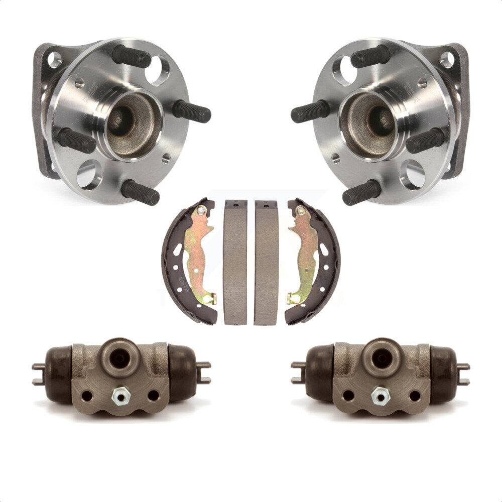 Wheel Cylinders And Drum Shoes Hub Bearing Rear Kit For 2011-2014 Mazda 2