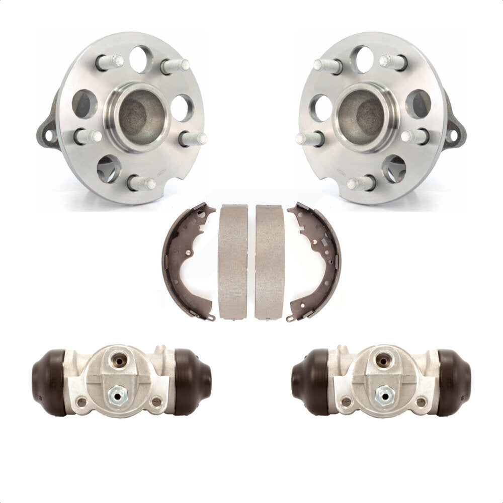 Wheel Cylinders Drum Shoes Hub Bearing Rear Kit For 2004-2010 Toyota Sienna FWD