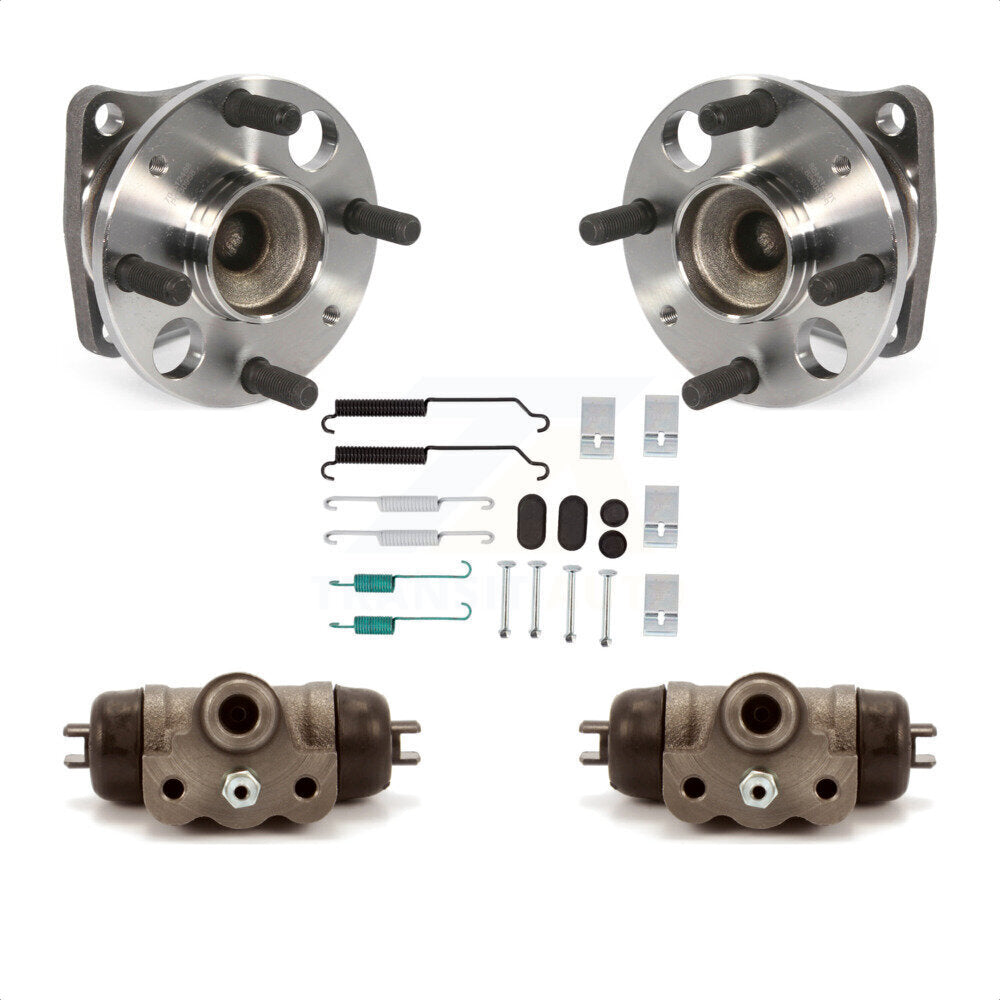 Wheel Cylinders And Hardware Hub Bearing Assembly Rear Kit For 2011-2014 Mazda 2