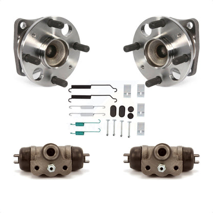 Wheel Cylinders And Hardware Hub Bearing Assembly Rear Kit For 2011-2014 Mazda 2