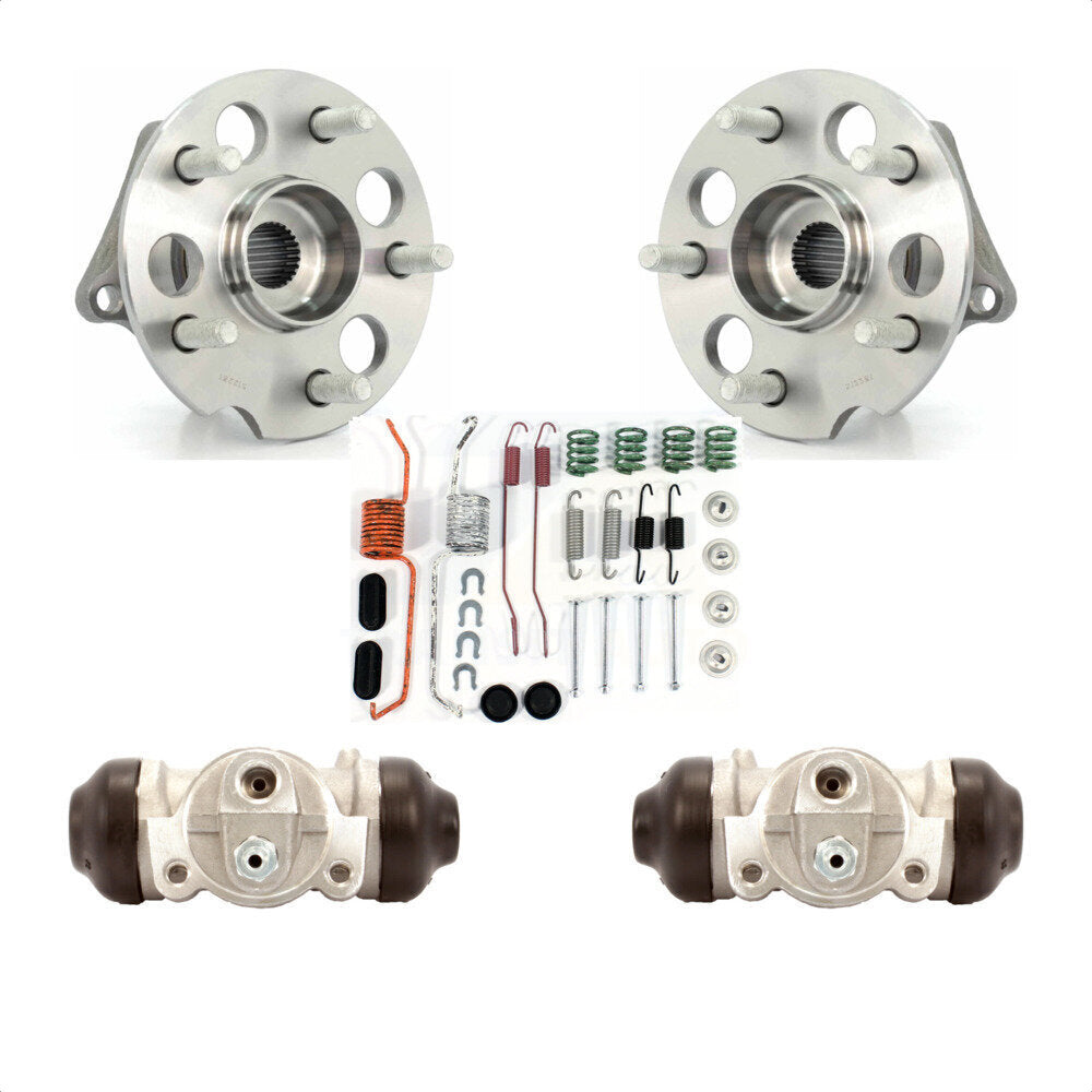 Wheel Cylinders & Hardware Hub Bearing Rear Kit For 2004-2010 Toyota Sienna AWD