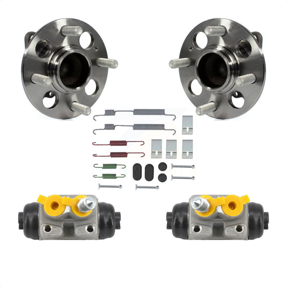 Wheel Cylinders And Hardware Hub Bearing Rear Kit For 2012-2017 Hyundai Accent