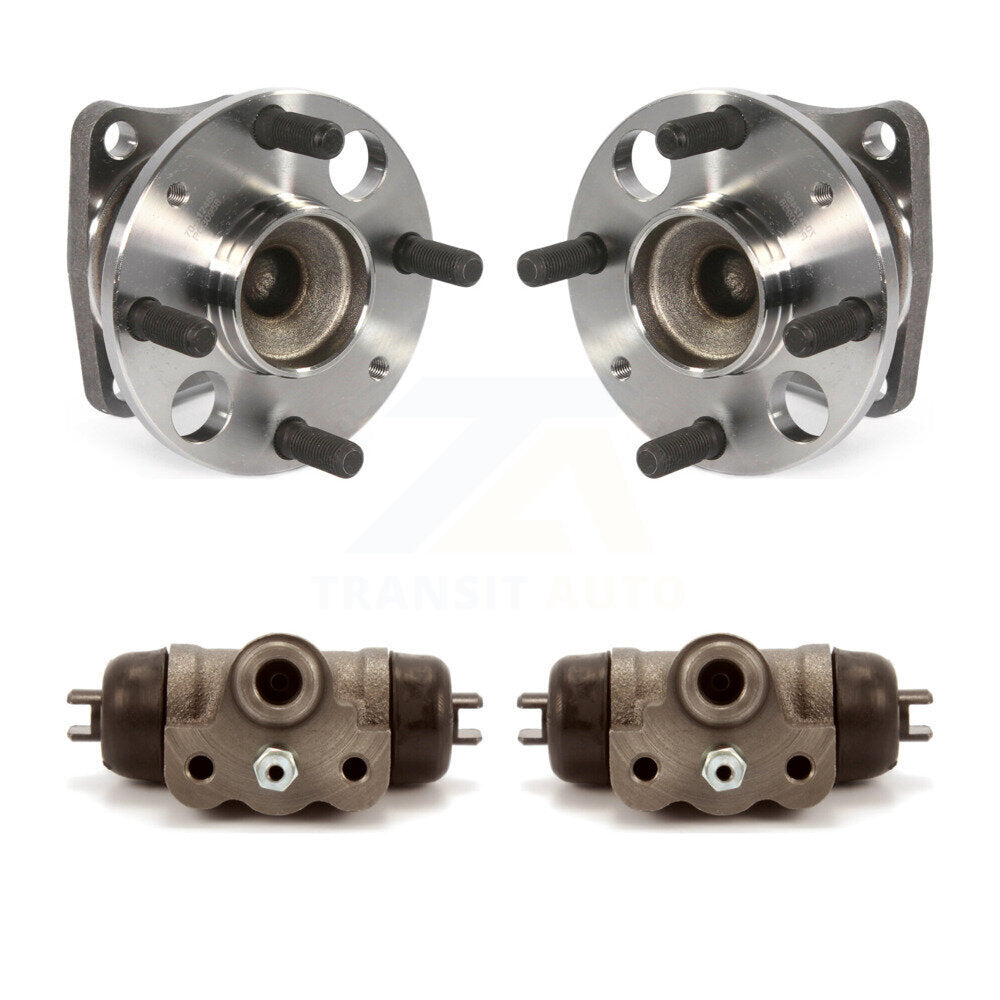 Wheel Cylinders And Hub Bearing Assembly Rear Kit For 2011-2014 Mazda 2