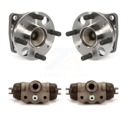 Wheel Cylinders And Hub Bearing Assembly Rear Kit For 2011-2014 Mazda 2