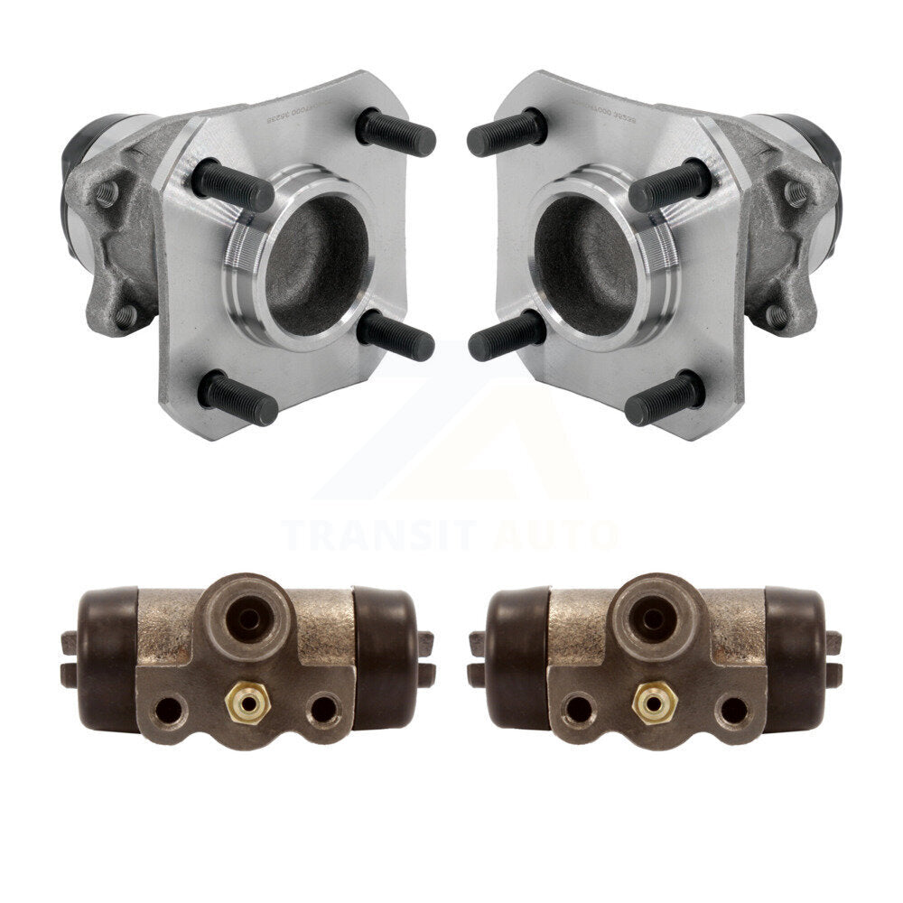 Wheel Cylinders And Hub Bearing Assembly Rear Kit For 2009-2014 Nissan Cube