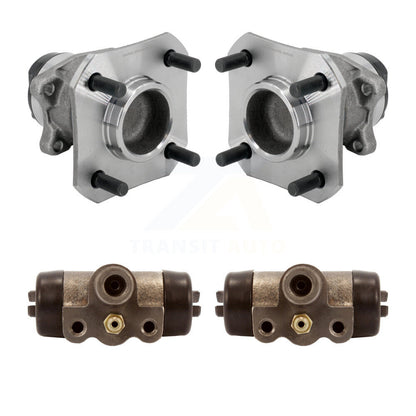 Wheel Cylinders And Hub Bearing Assembly Rear Kit For 2009-2014 Nissan Cube