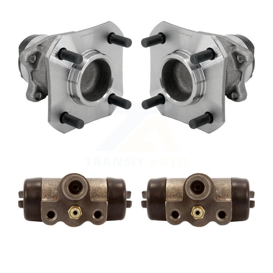 Wheel Cylinders And Hub Bearing Assembly Rear Kit For 2009-2014 Nissan Cube