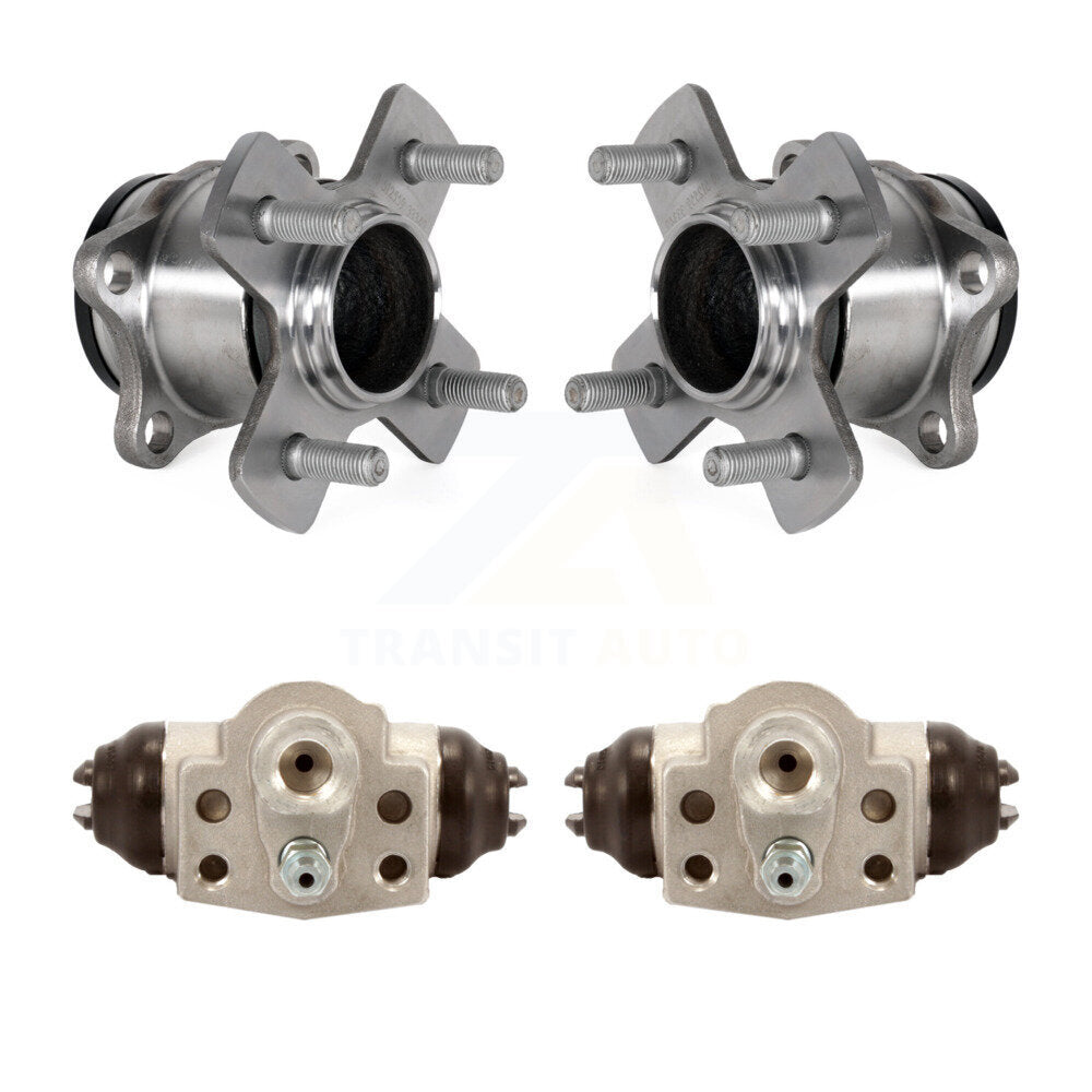 Wheel Cylinders And Hub Bearing Assembly Rear Kit For 2015-2019 Honda Fit