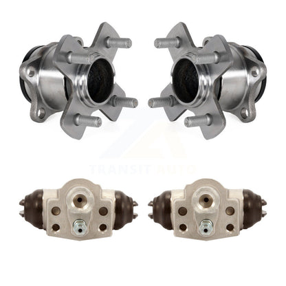 Wheel Cylinders And Hub Bearing Assembly Rear Kit For 2015-2019 Honda Fit