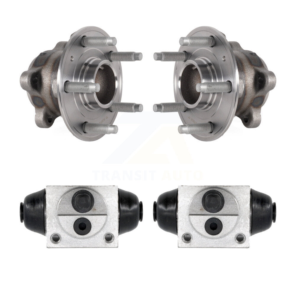Wheel Cylinders And Hub Bearing Assembly Rear Kit For 2016-2017 Chevrolet Sonic