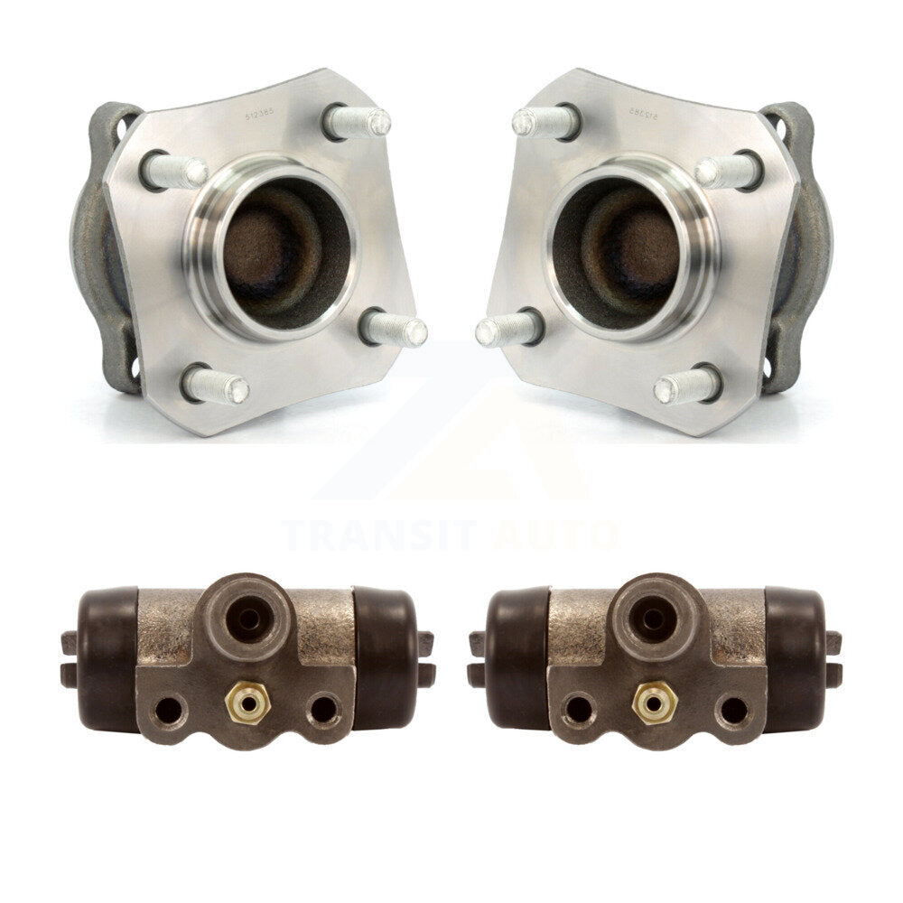 Wheel Cylinders & Hub Bearing Rear Kit For 07-12 Nissan Sentra 2.0L with Non-ABS