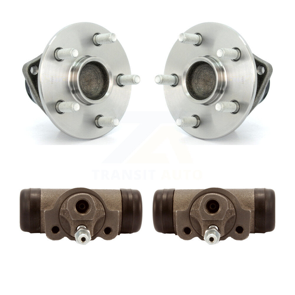 Wheel Cylinders And Hub Bearing Assembly Rear Kit For Pontiac Vibe Toyota Matrix