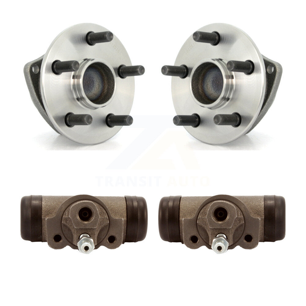Wheel Cylinders And Hub Bearing Assembly Rear Kit For Pontiac Vibe Toyota Matrix