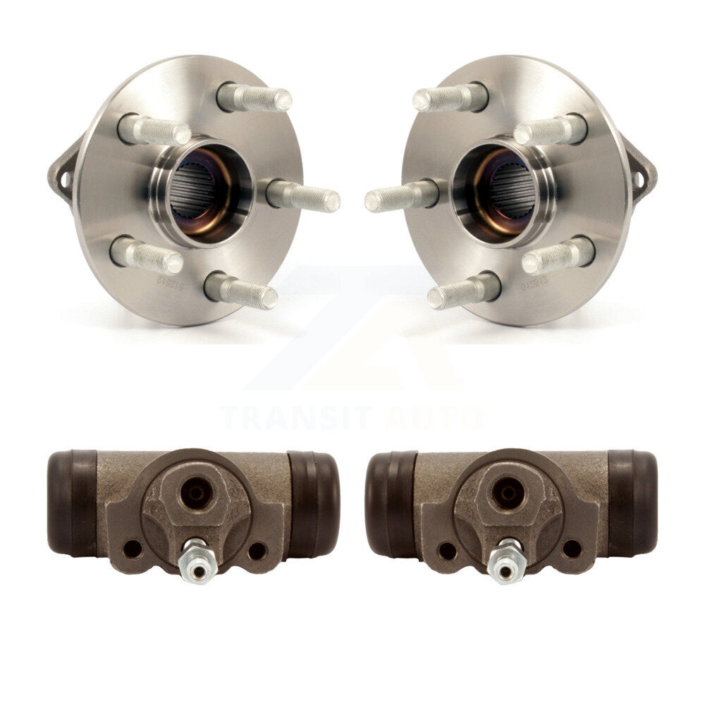 Wheel Cylinders And Hub Bearing Assembly Rear Kit For 2006 Pontiac Vibe AWD