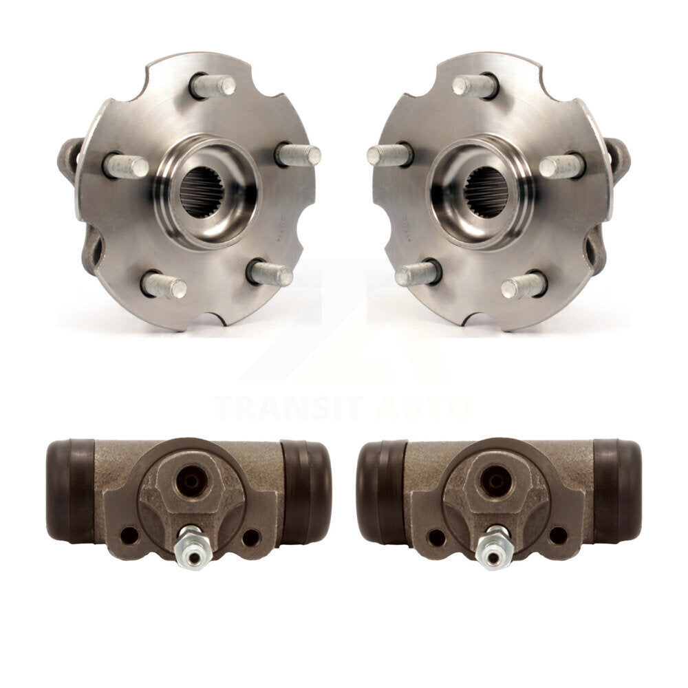 Wheel Cylinders And Hub Bearing Assembly Rear Kit For 2006 Toyota RAV4 AWD 4WD