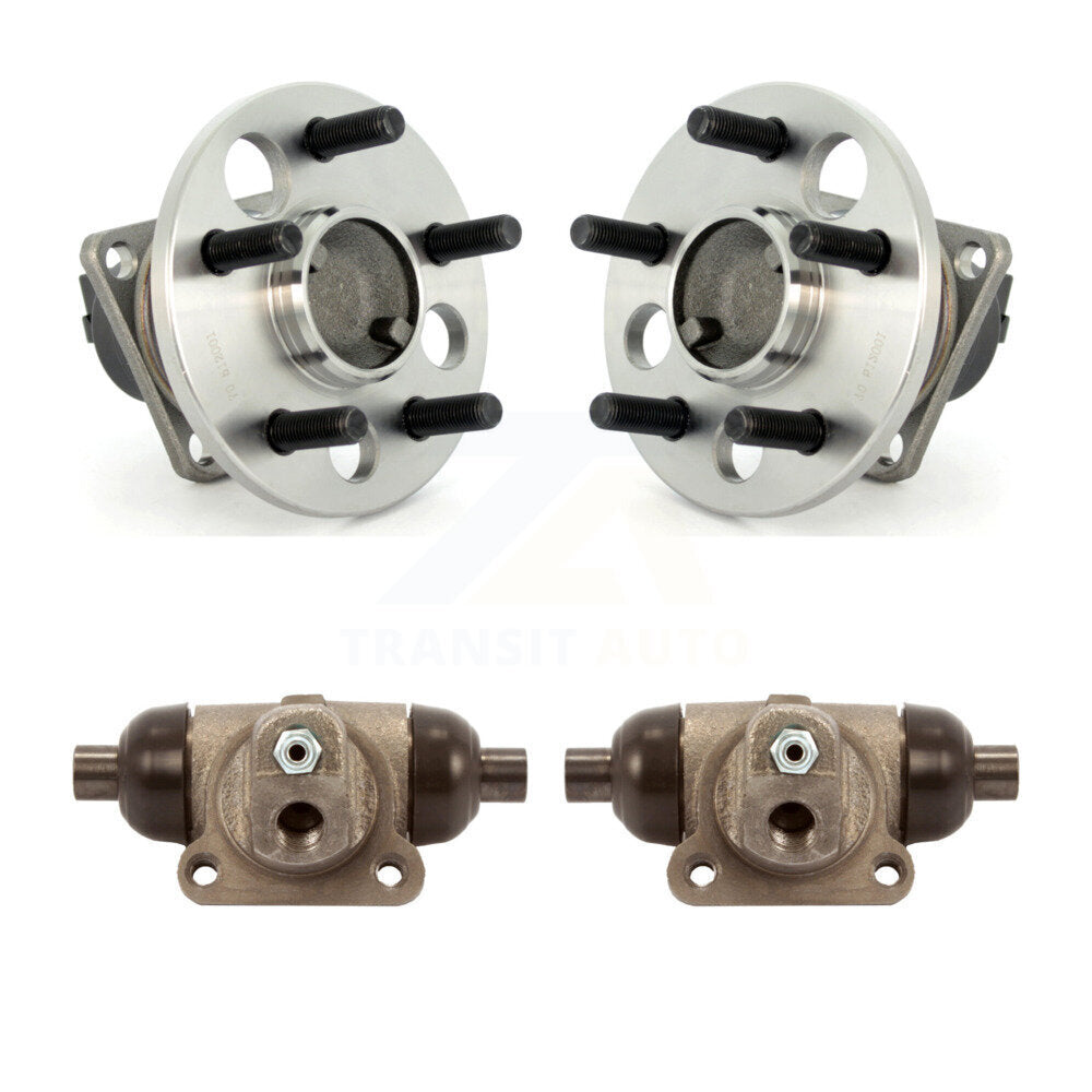 Wheel Cylinders & Hub Bearing Rear Kit For Chevrolet Cavalier Pontiac Sunfire Am