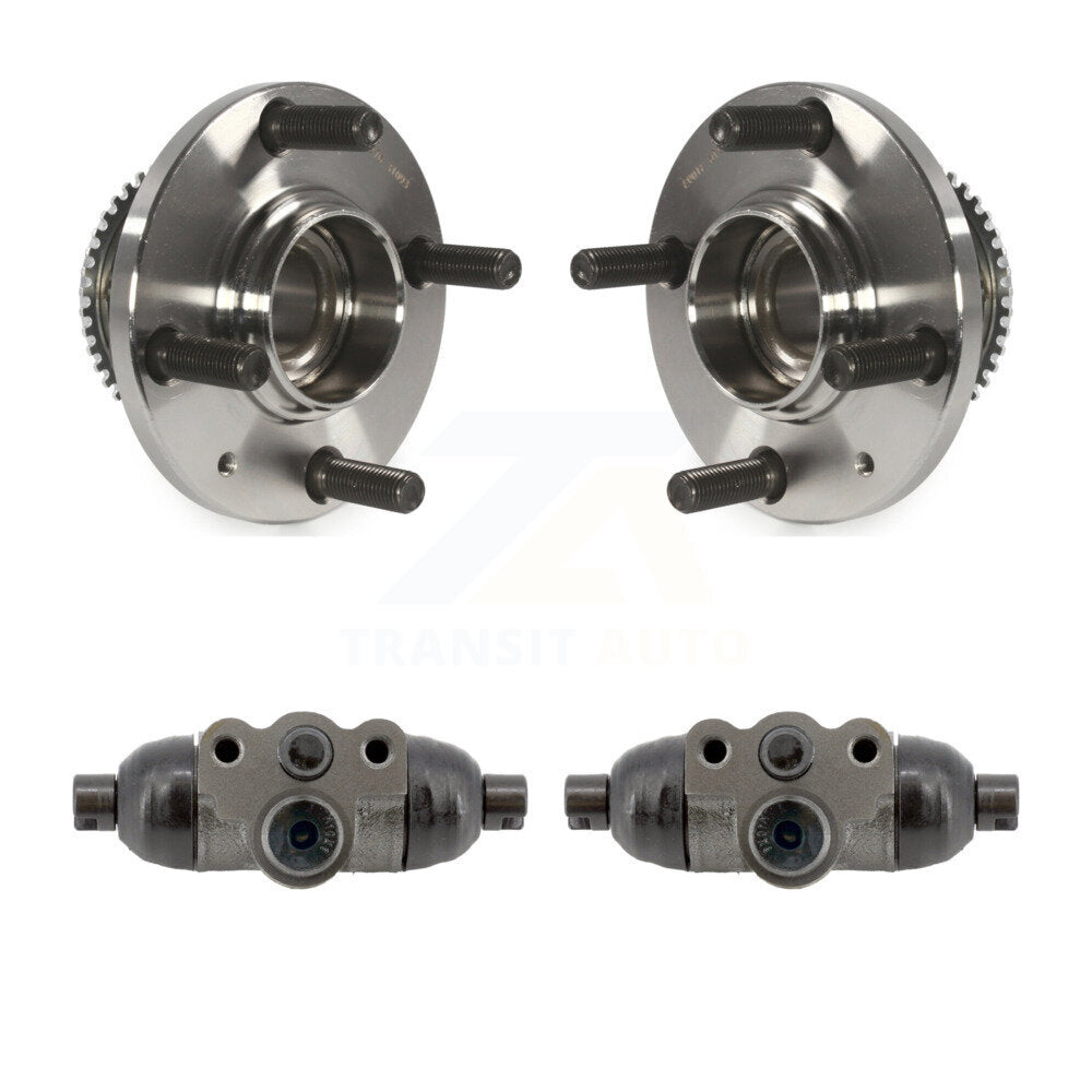 Wheel Cylinders And Hub Bearing Rear Kit For 2002-2007 Mitsubishi Lancer ES