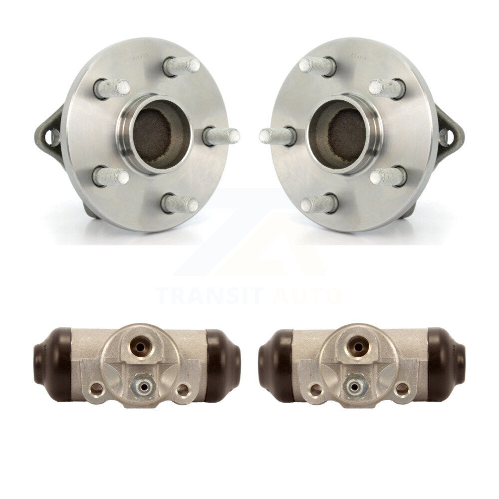 Wheel Cylinders And Hub Bearing Assembly Rear Kit For 2009-2013 Toyota Corolla
