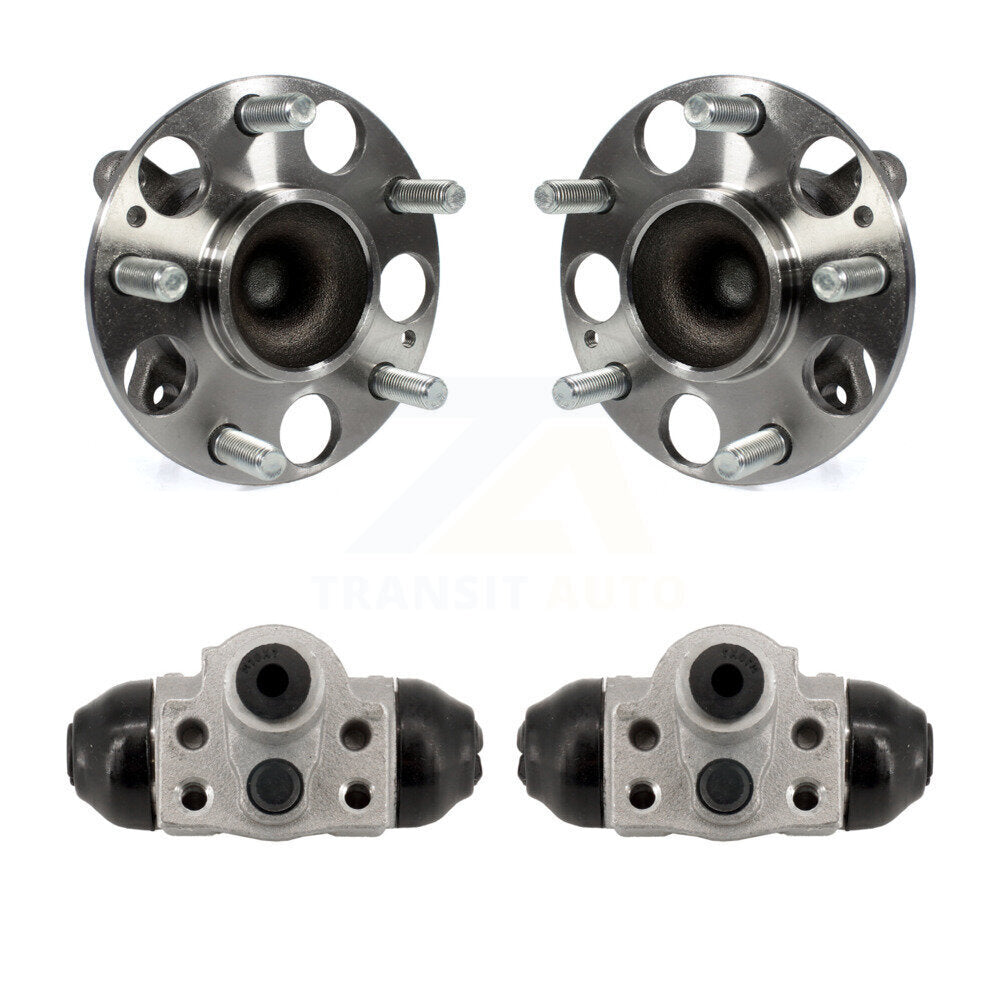 Wheel Cylinders And Hub Bearing Assembly Rear Kit For Honda Civic